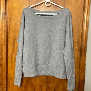 White House Black Market WKND banded pullover, grey, large